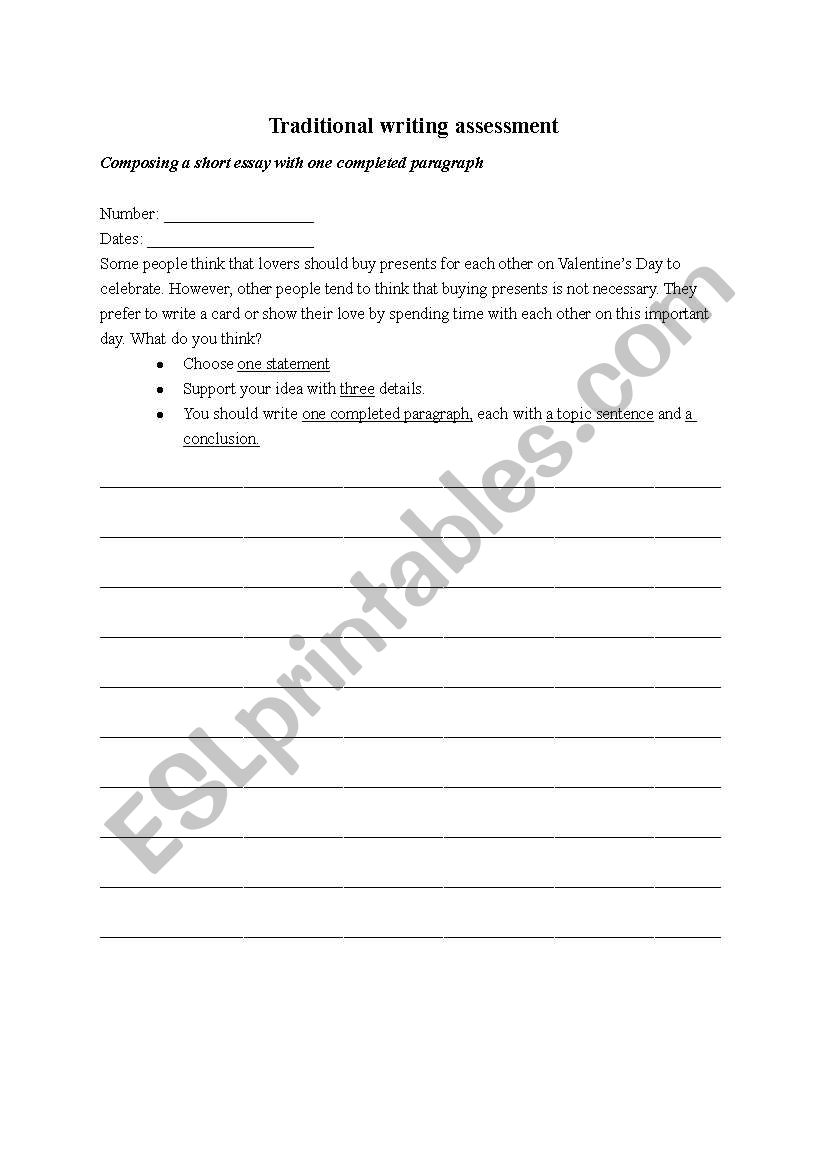 Writing--choose your opinion worksheet