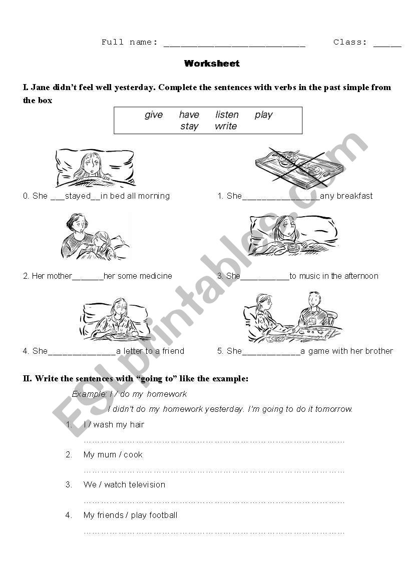 past simple worksheet