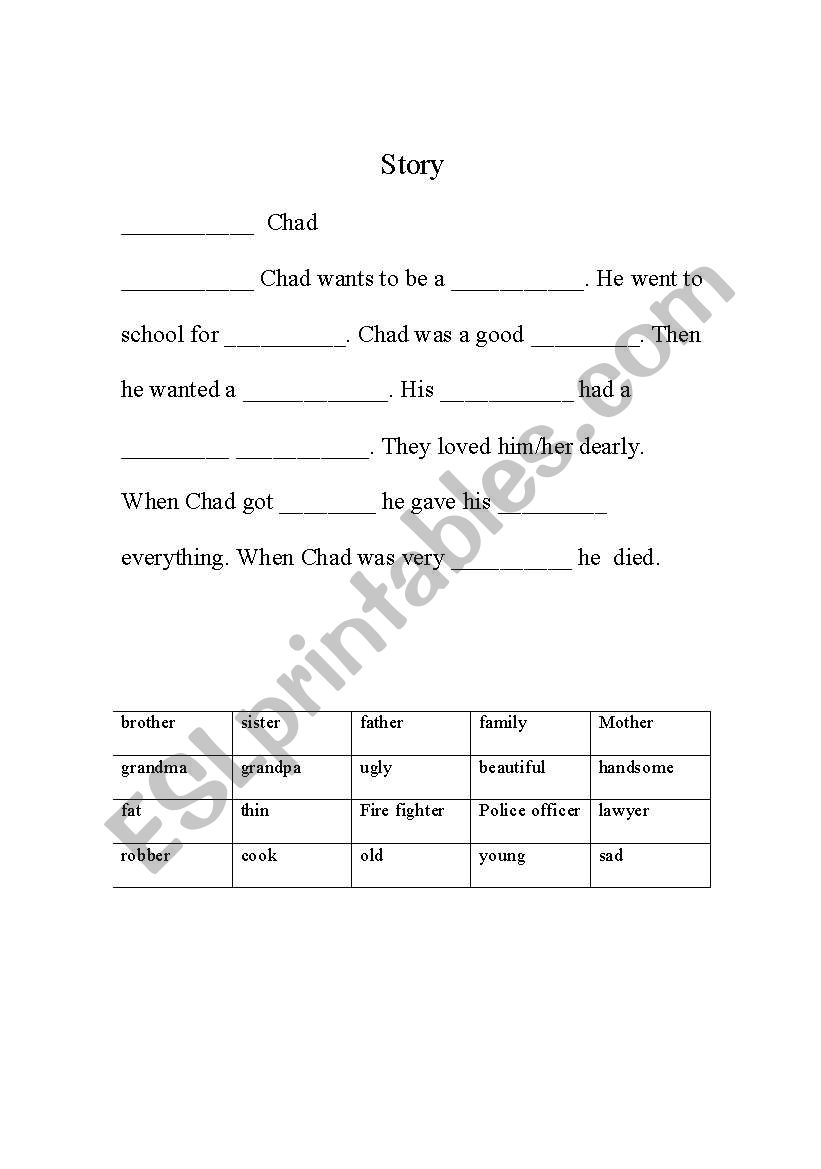 Story  worksheet