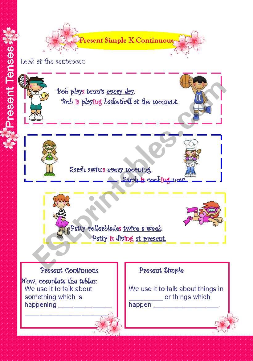 Present Simple X Present Continuous
