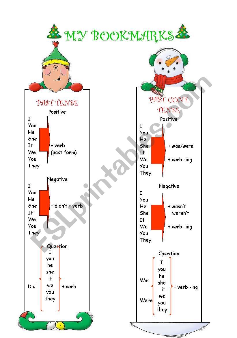 BOOKMARKS(simple past&past continuous)