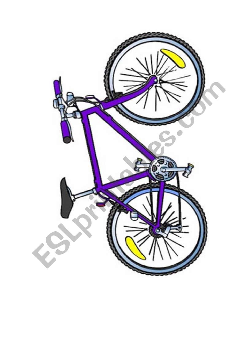 lable bike worksheet