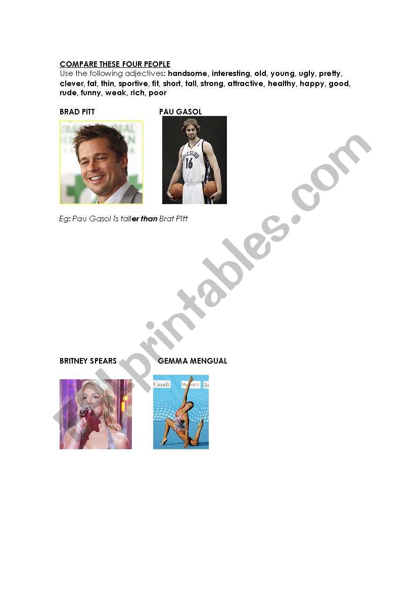 comparison worksheet