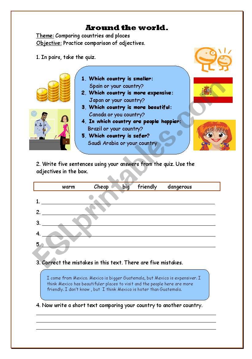 Comparatives worksheet