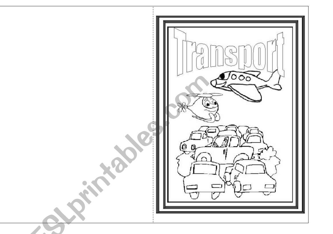 transportation minibook worksheet