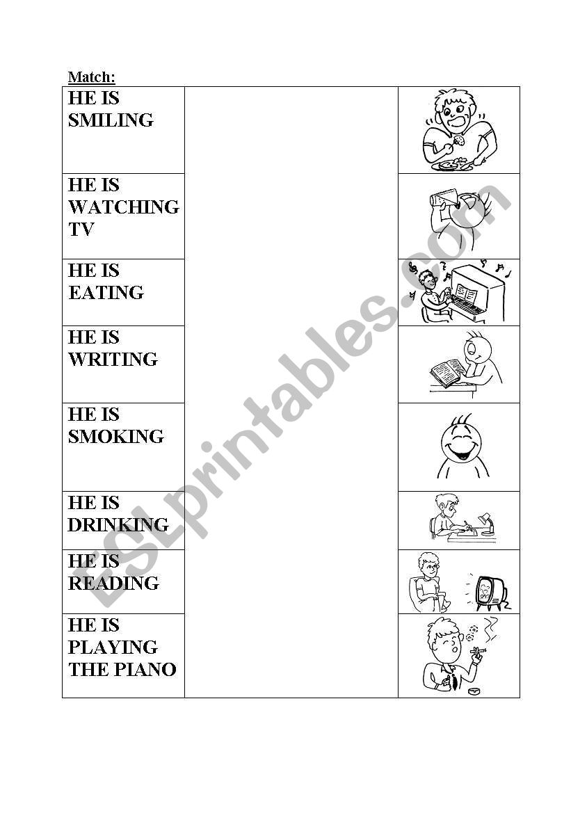 Action verbs worksheet