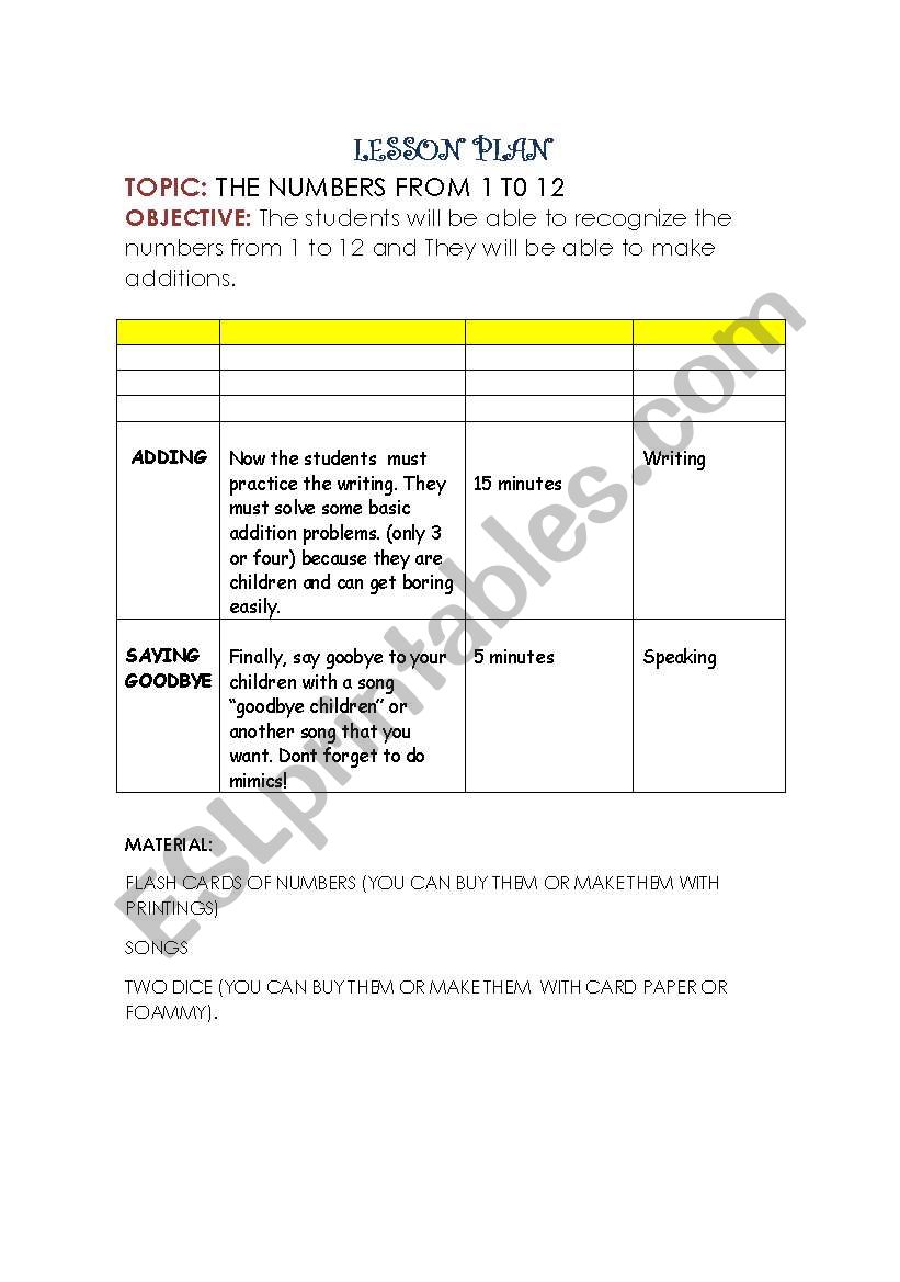 LEARNING ADDITIONS WITH NUMBERS (2ND PART)