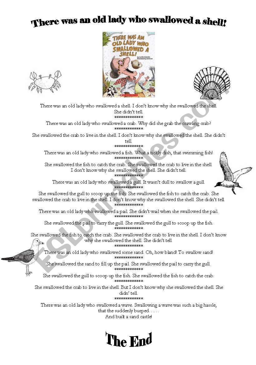 The Old Lady who swallowed a shell...