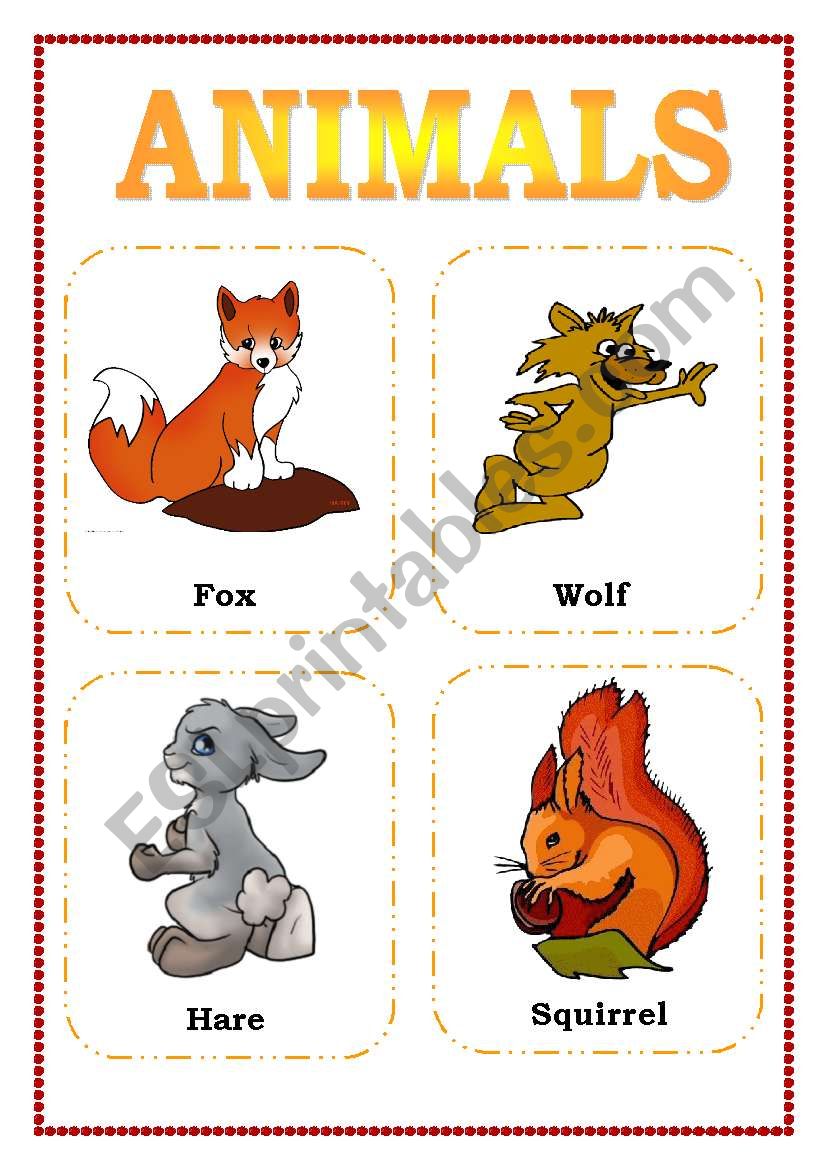 flashcards animals (part three)