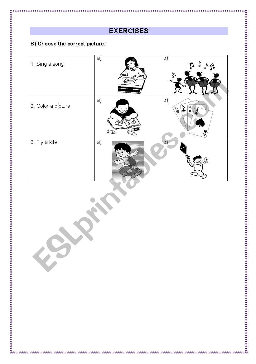 Children exercises - part 2 worksheet