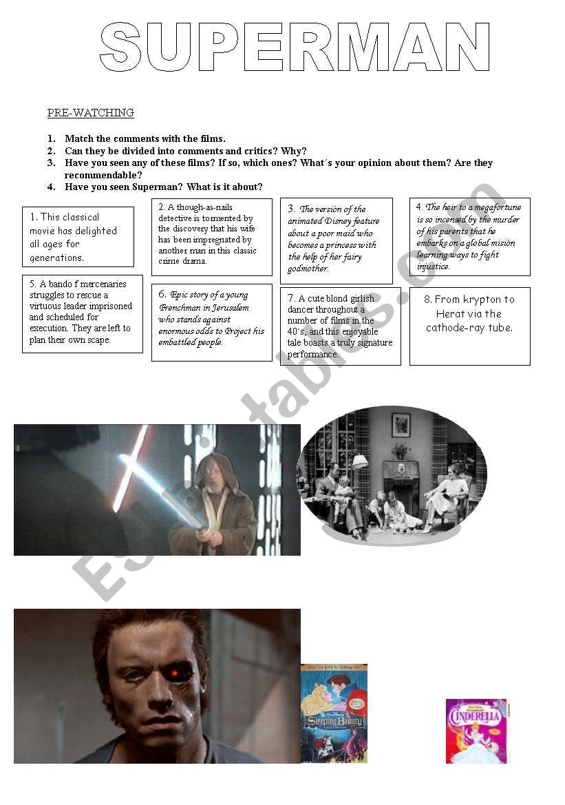 Film: Superman worksheet