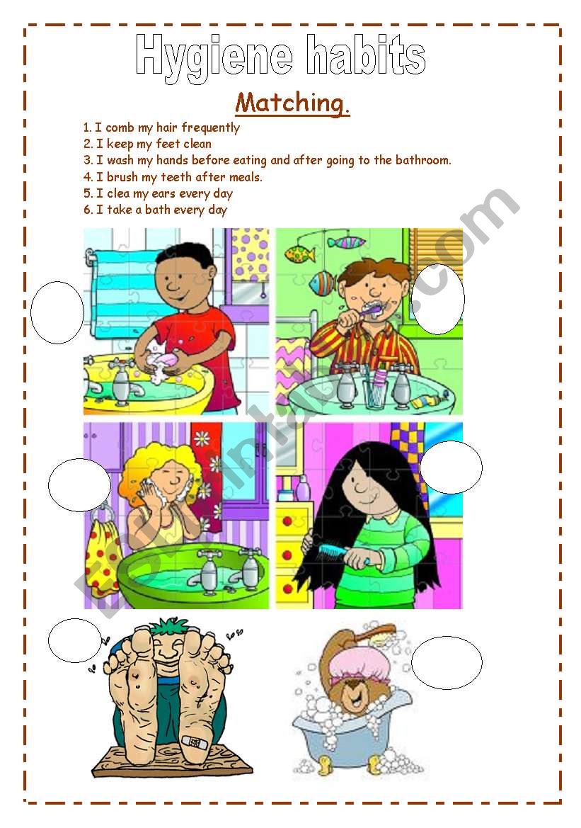 Hygiene Habits ESL worksheet by maufon