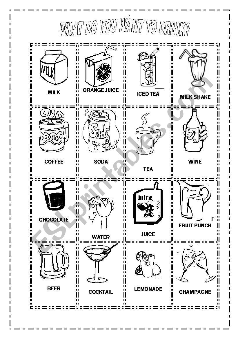 What do you want to drink? CLASSIFY HOT, COLD, BOTH, UNSCRAMBLED THE WORDS, COLOR THE CARDS