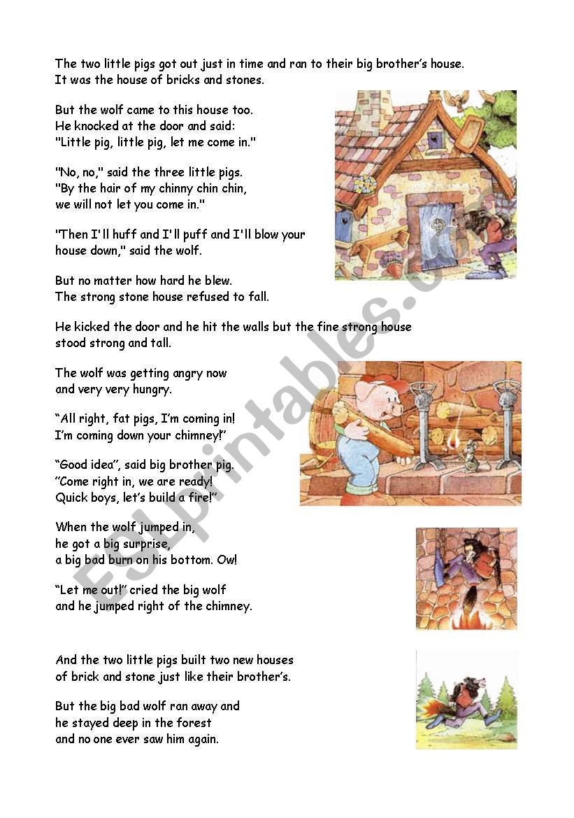 Three little pigs III worksheet