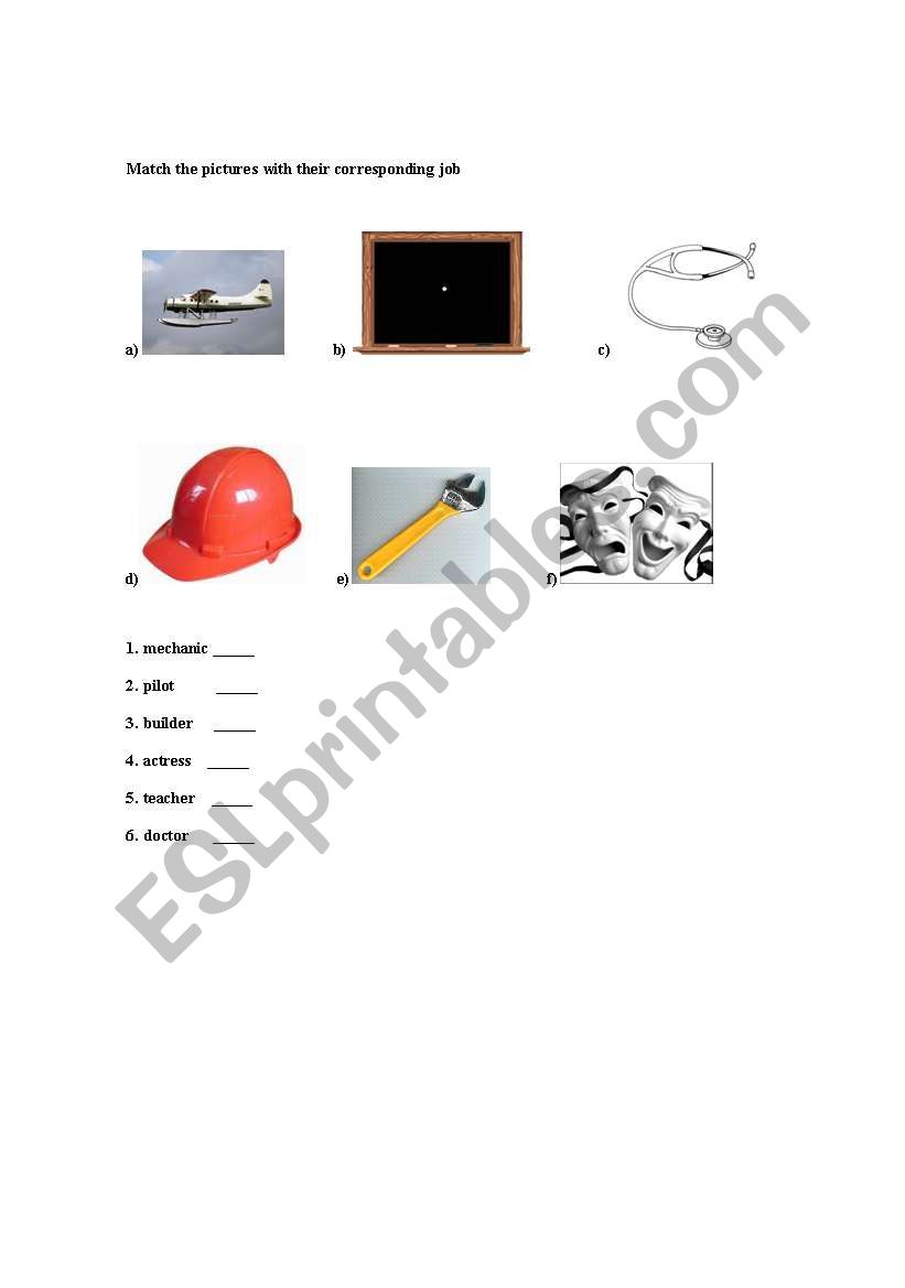 Jobs worksheet