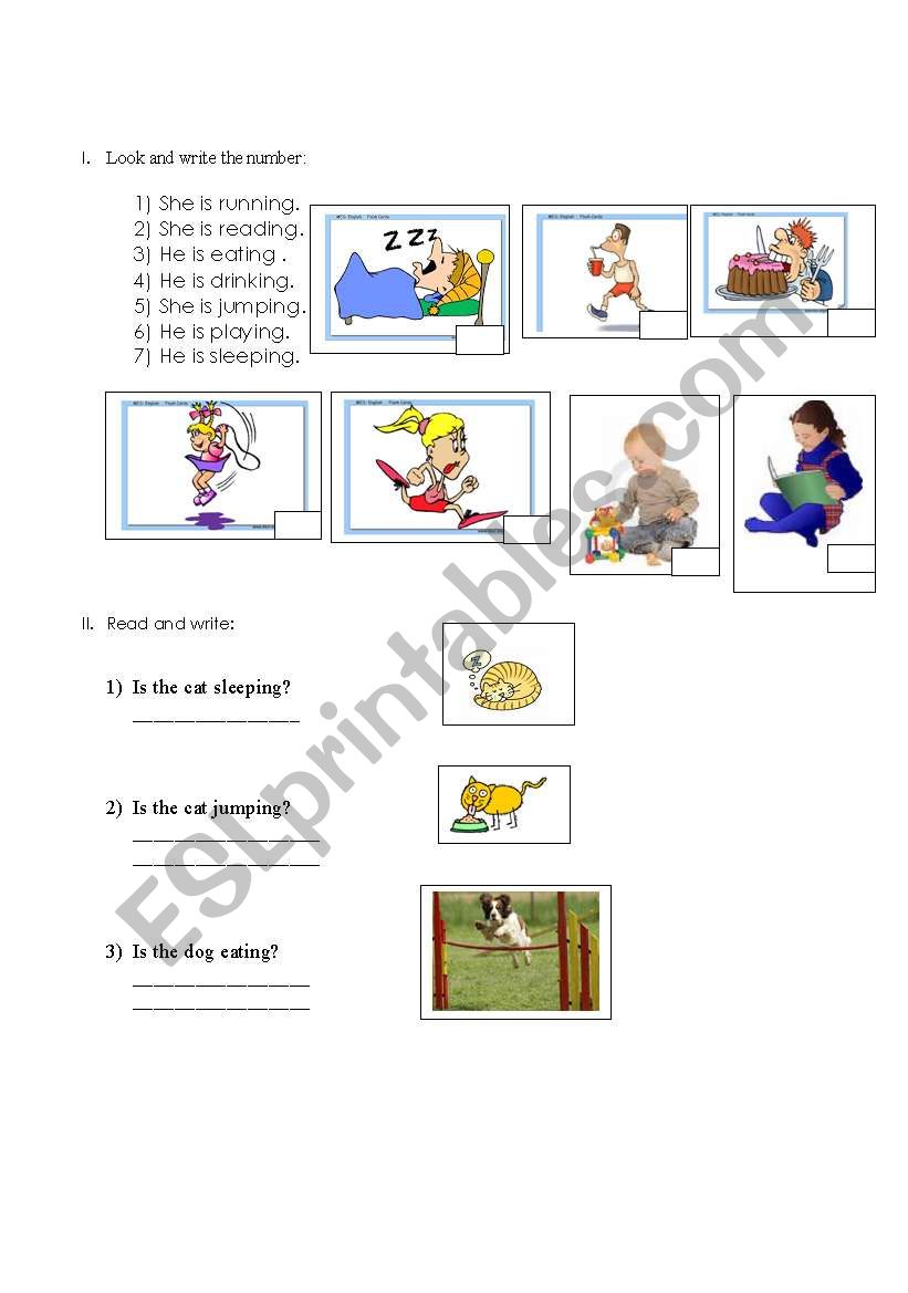 Verbs and adjectives worksheet