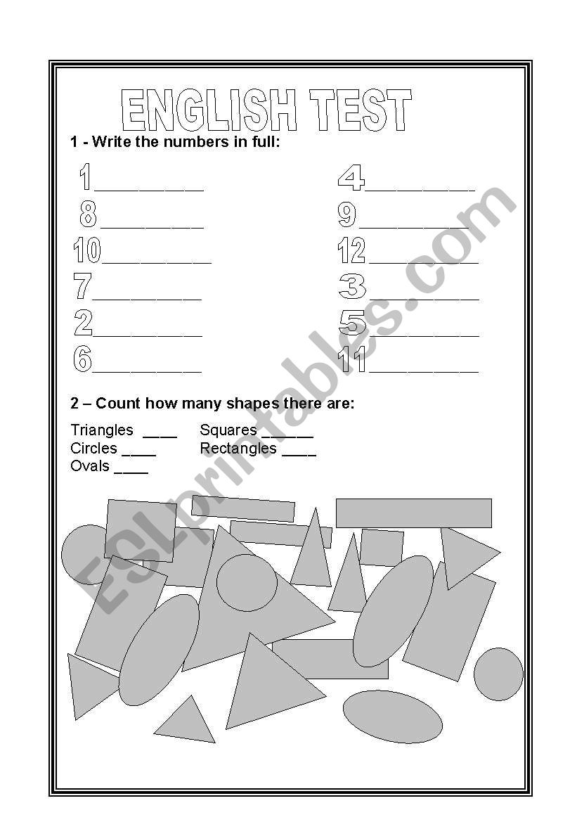 Test worksheet