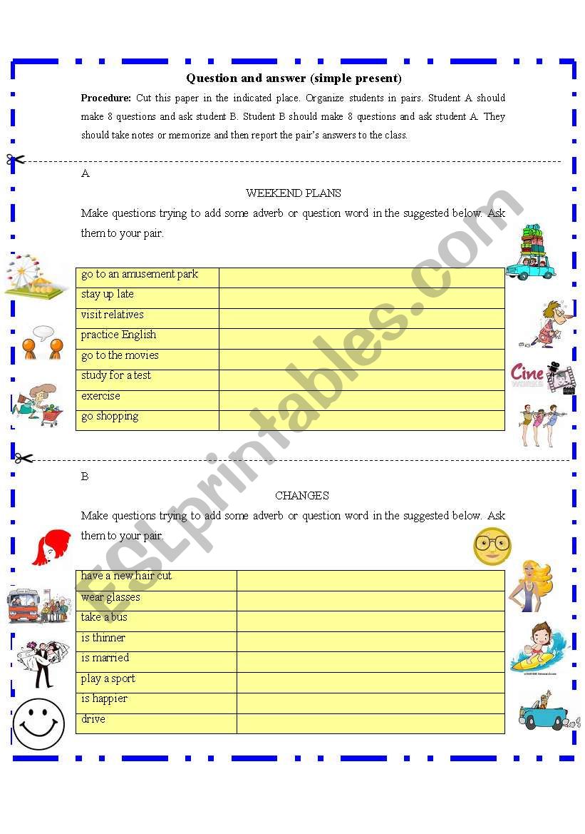 Question and answer (simple present)