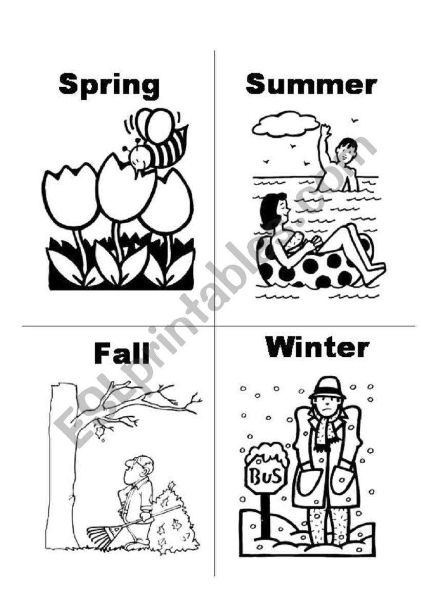 SPRING, SUMMER, FALL,  WINTER worksheet