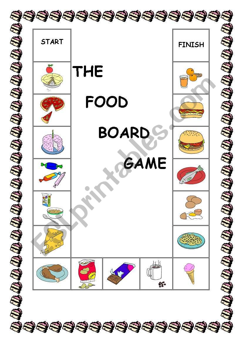 The Food Board Game worksheet