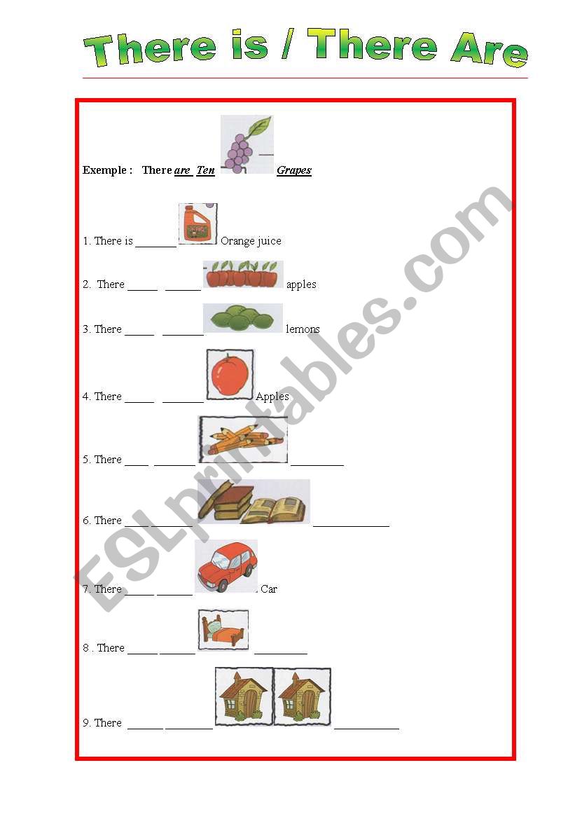 There is / there are  worksheet