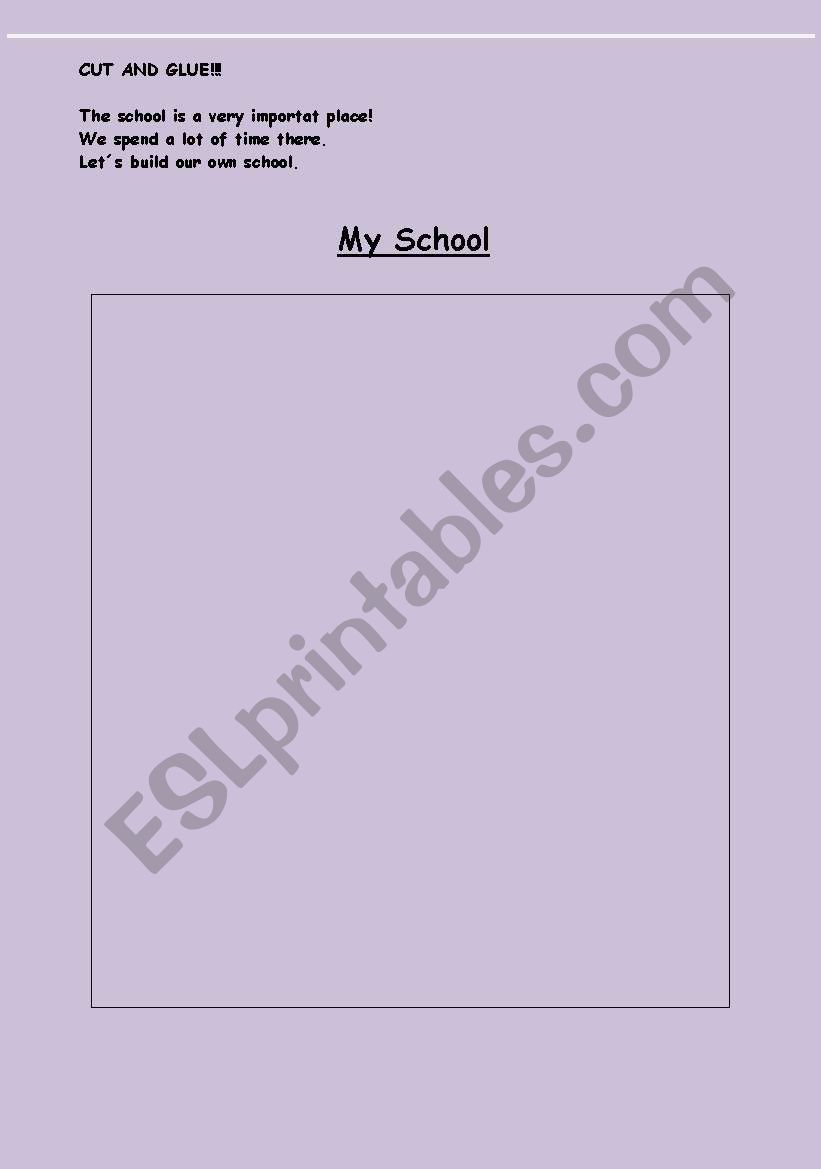 My school worksheet