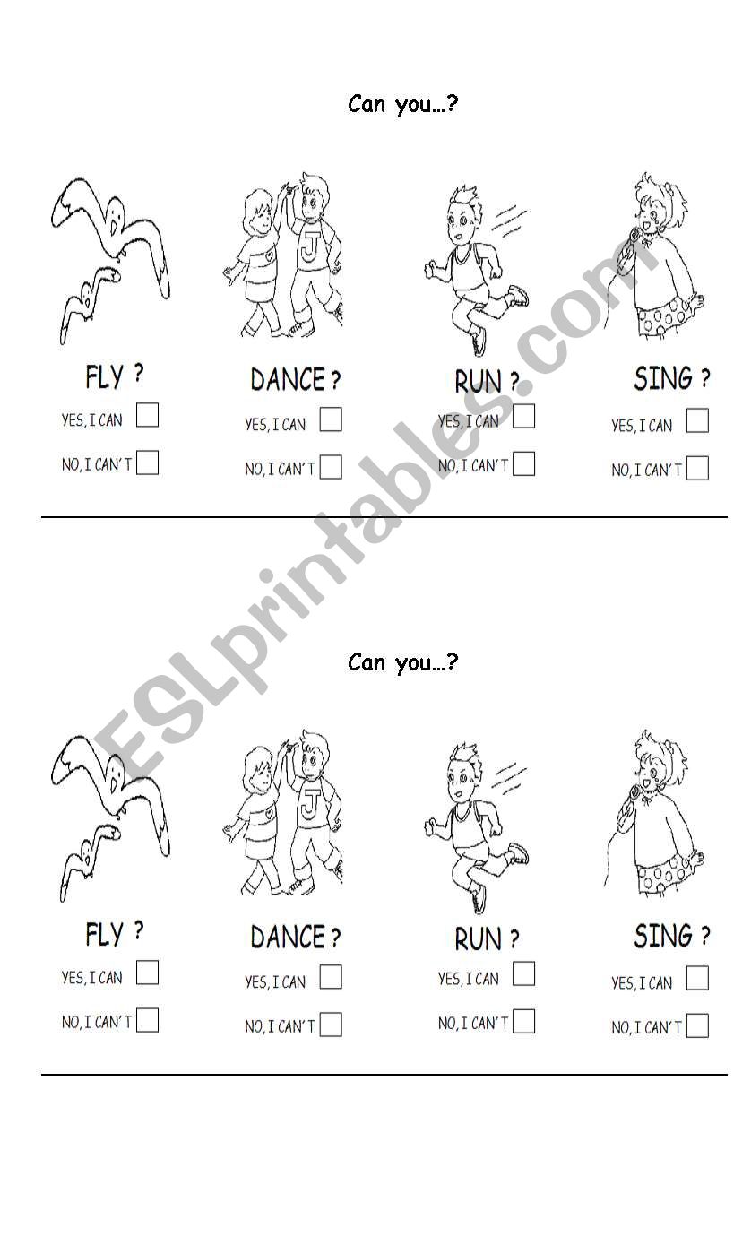Can or Cant ? worksheet