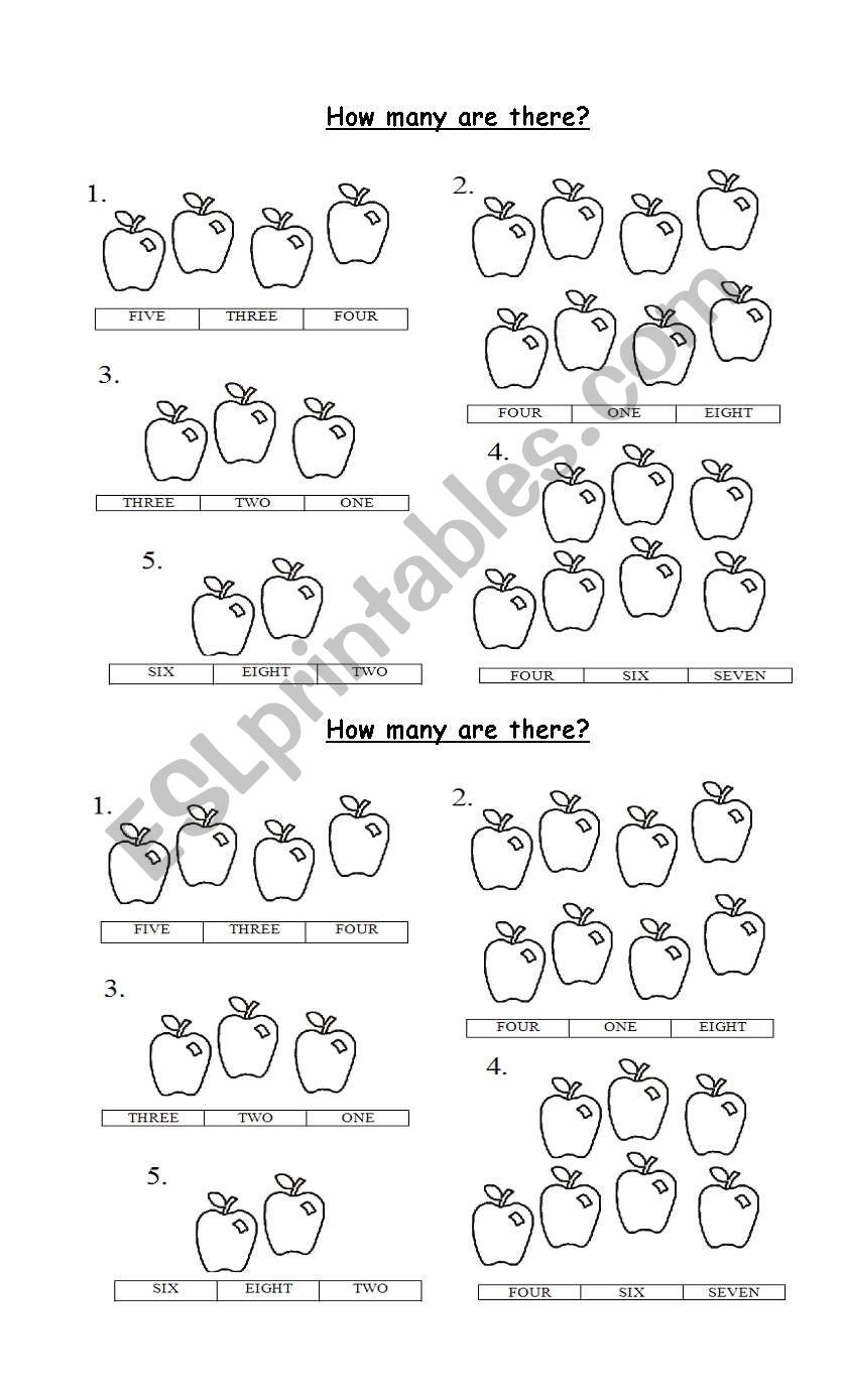 How many are there?  worksheet