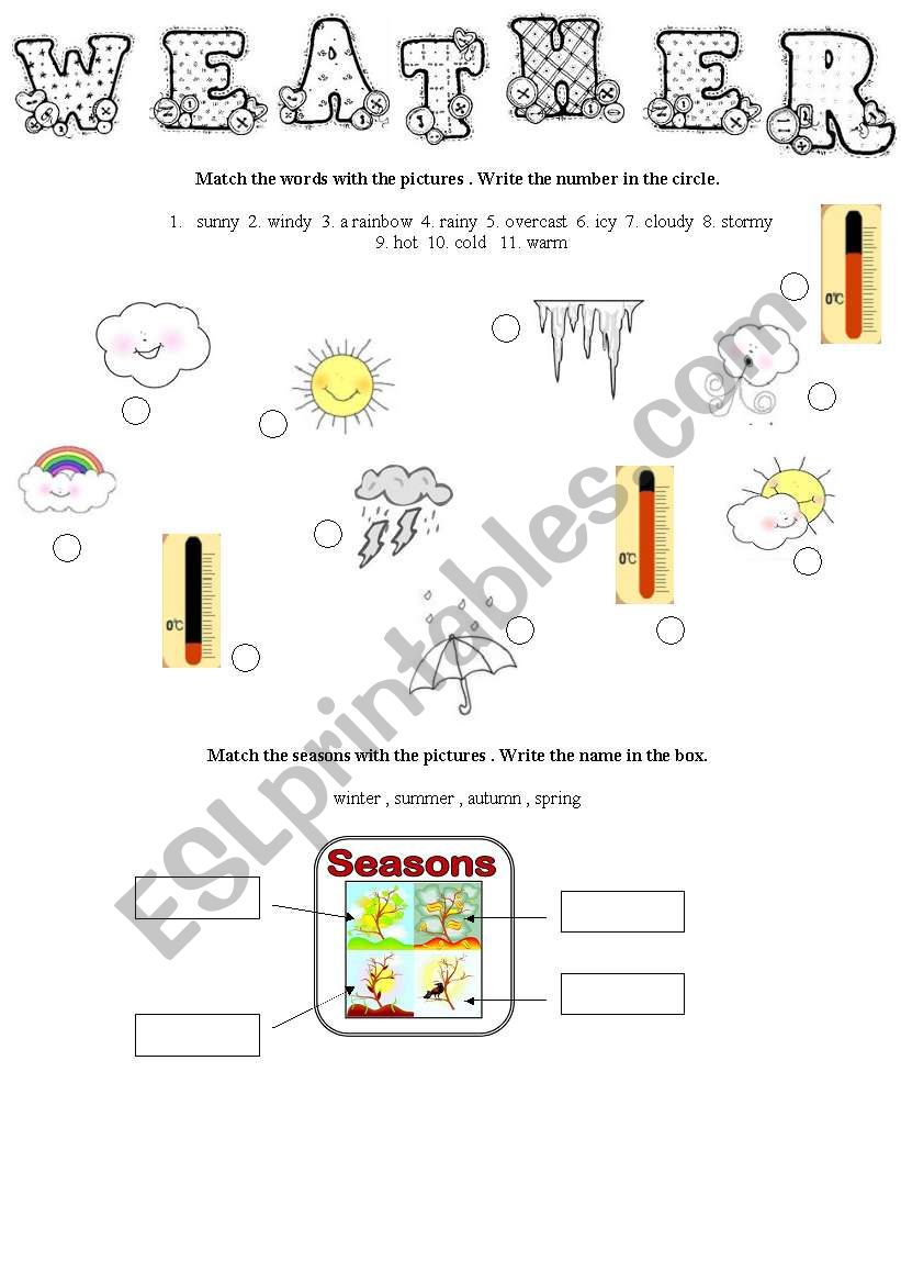 WEATHER worksheet