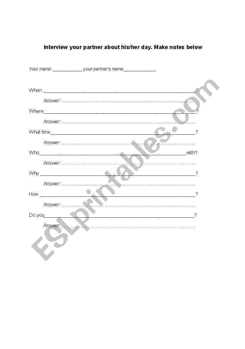 Practice making questions  worksheet