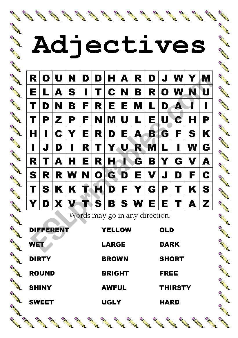 1 find the adjective. Adjectives Wordsearch. Adjectives Wordsearch for Kids. Find Words Worksheet adjectives. Worksheets adjectives Wordsearch.