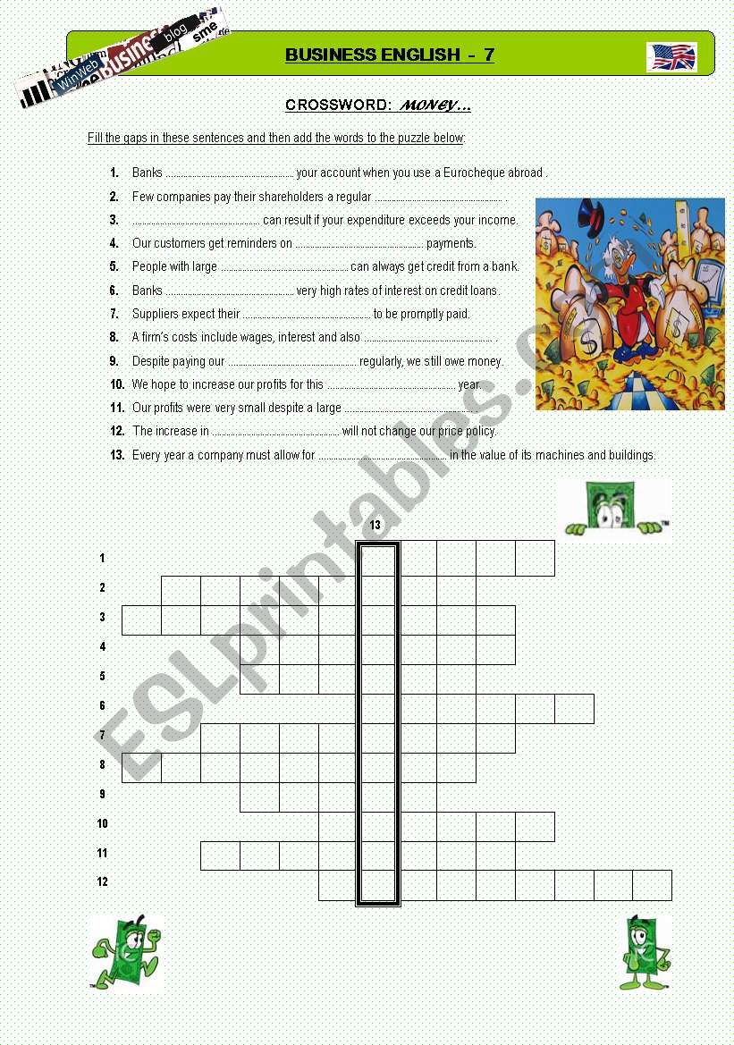 Business English 7 - Crossword