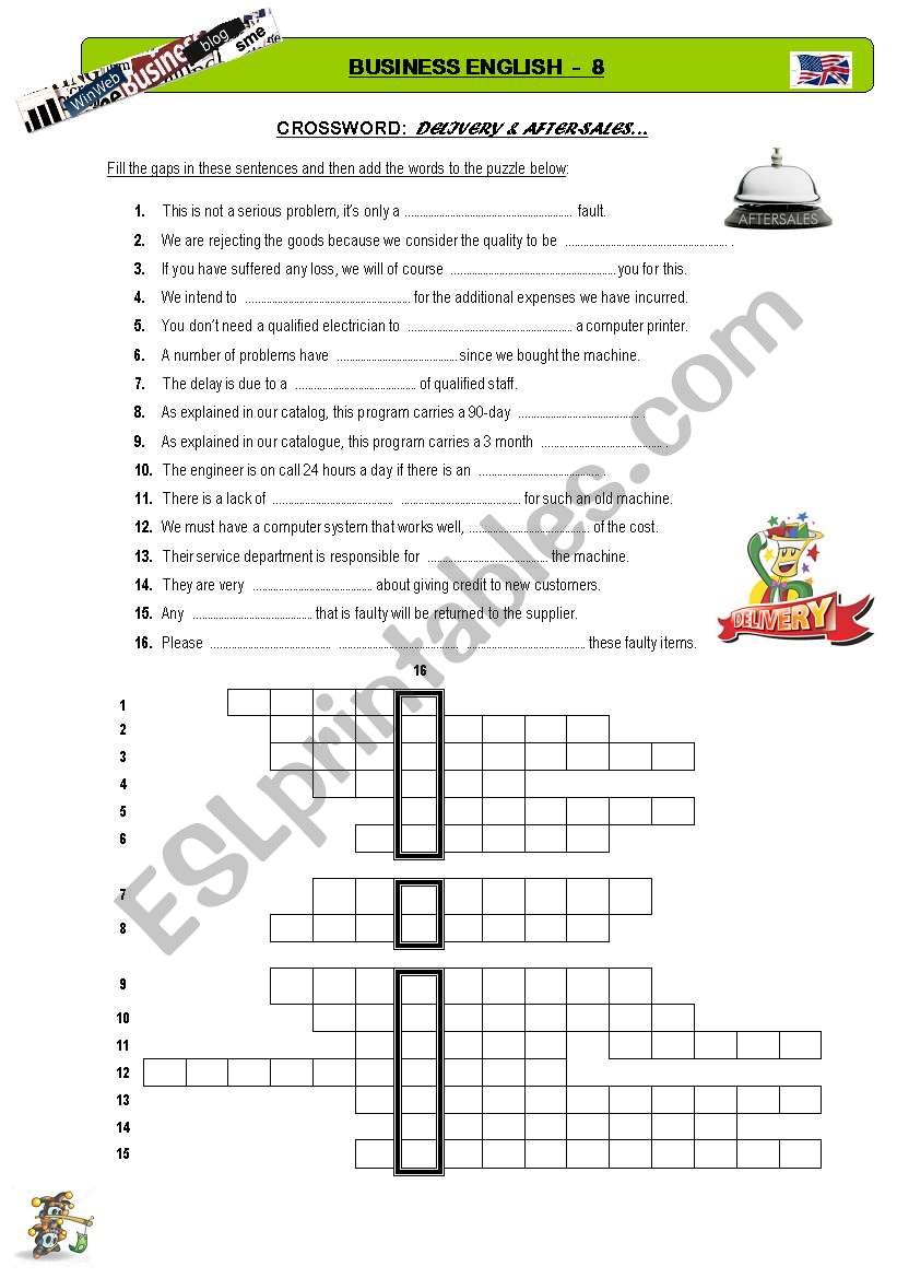 Business English 8 - Crossword