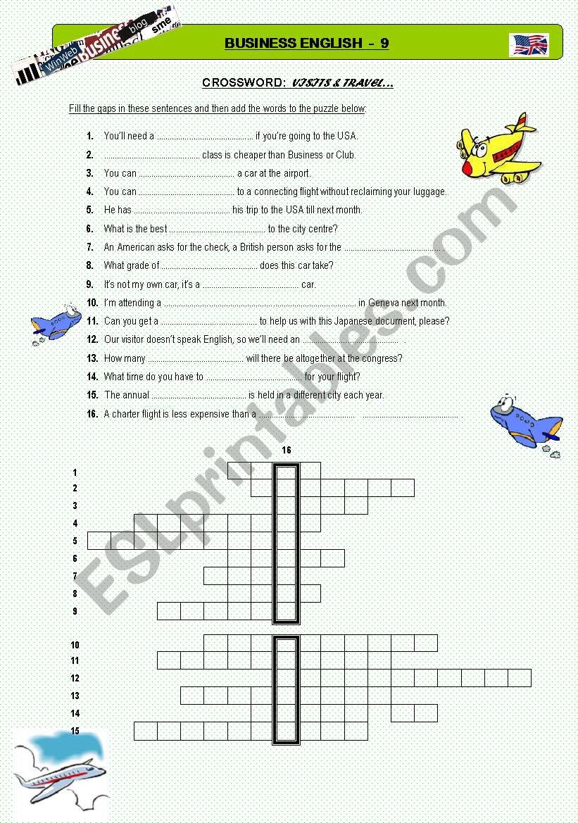 Business English 9 - Crossword