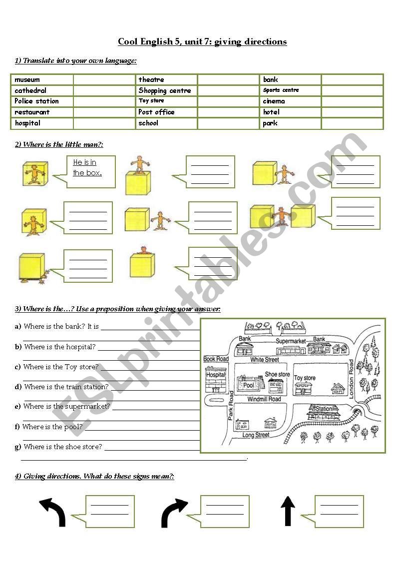 Cool English 5, unit 7: Giving directions