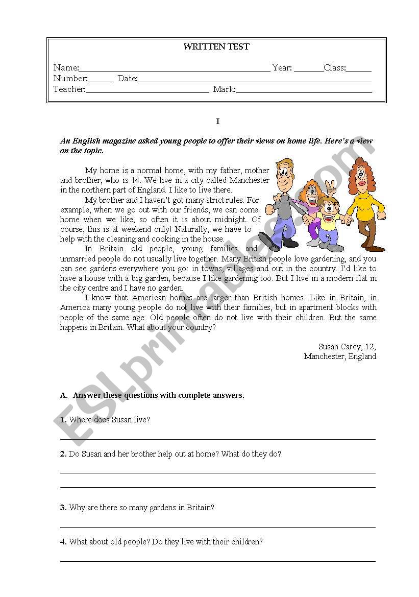 Test worksheet