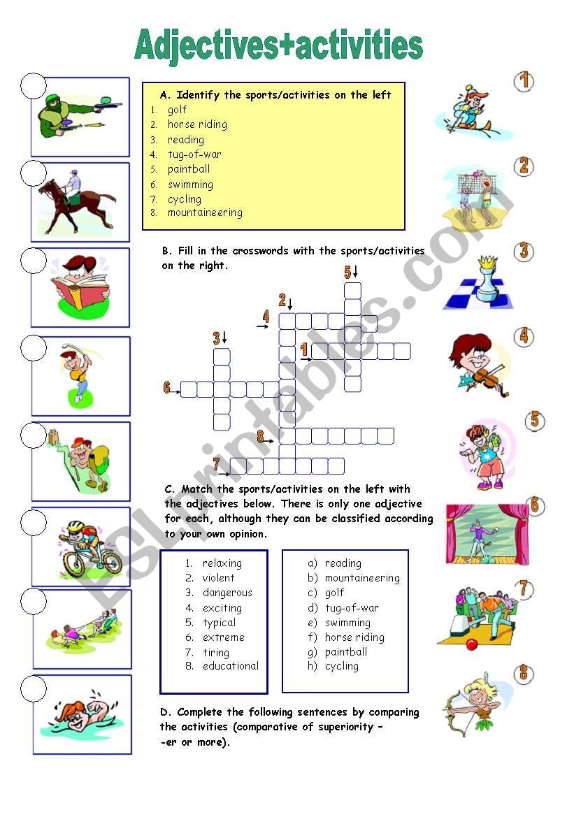 adjectives with sports and activities (06.08.09)