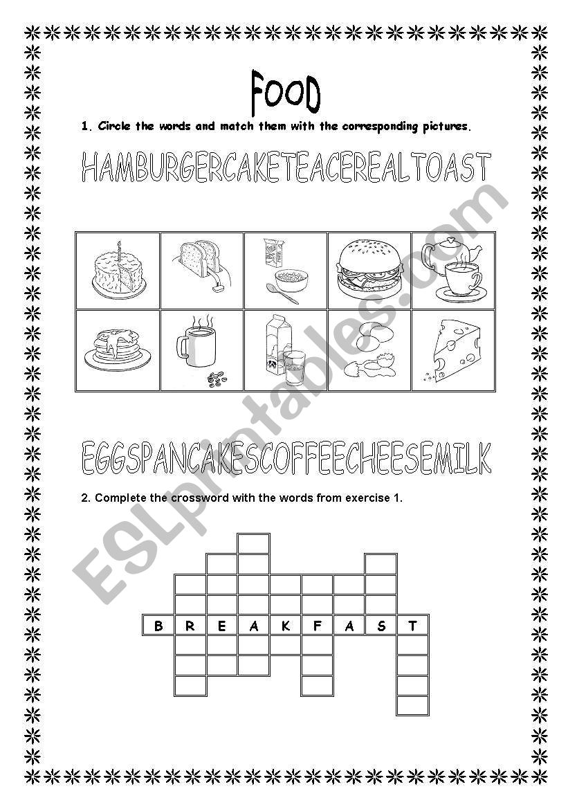 Food worksheet