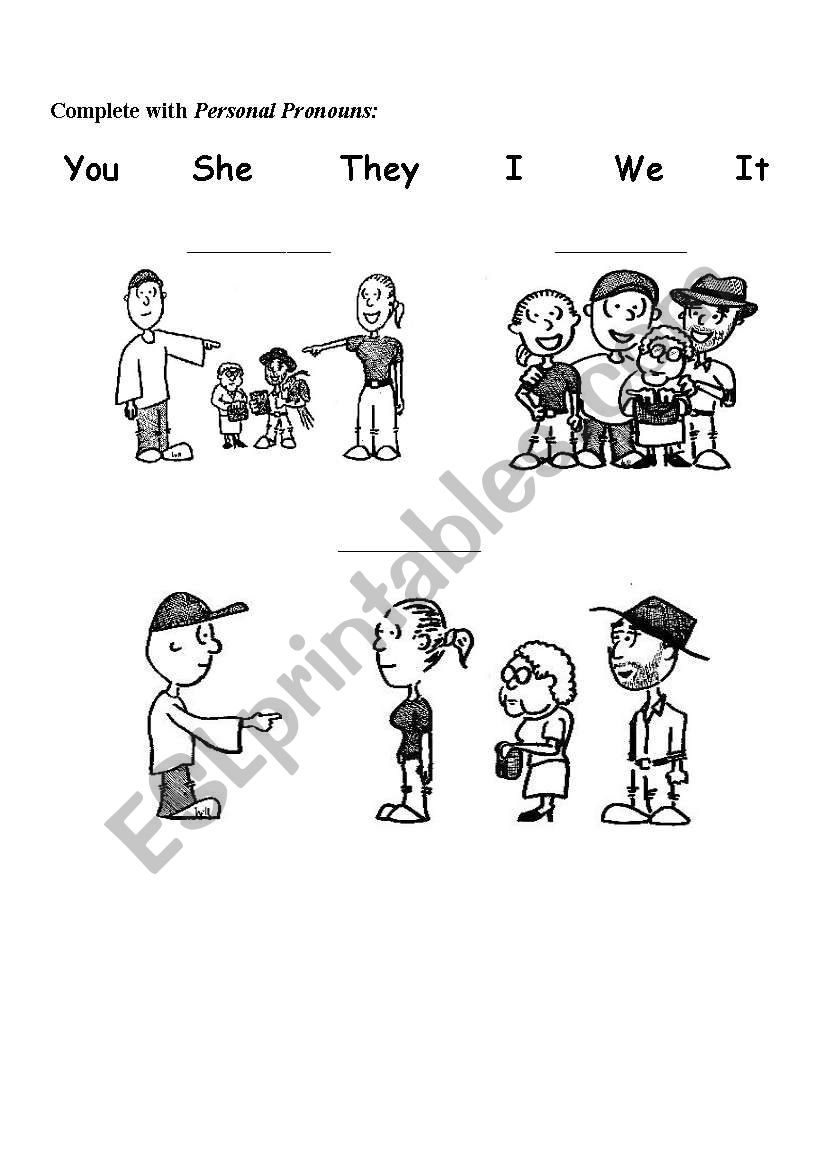 personal pronouns worksheet