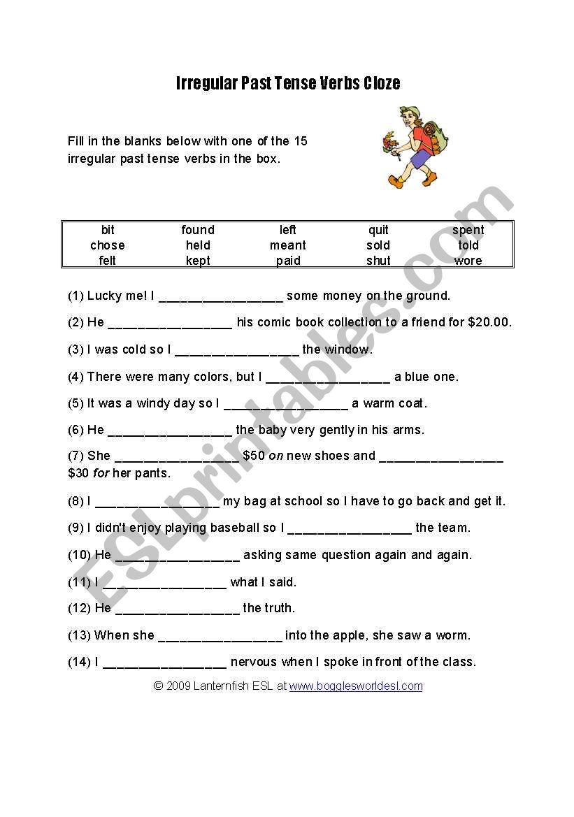 past simple sentences worksheet