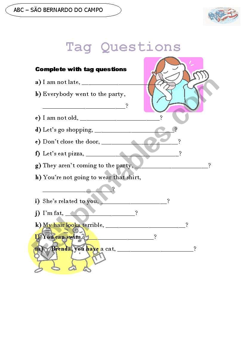 Tag Questions worksheet