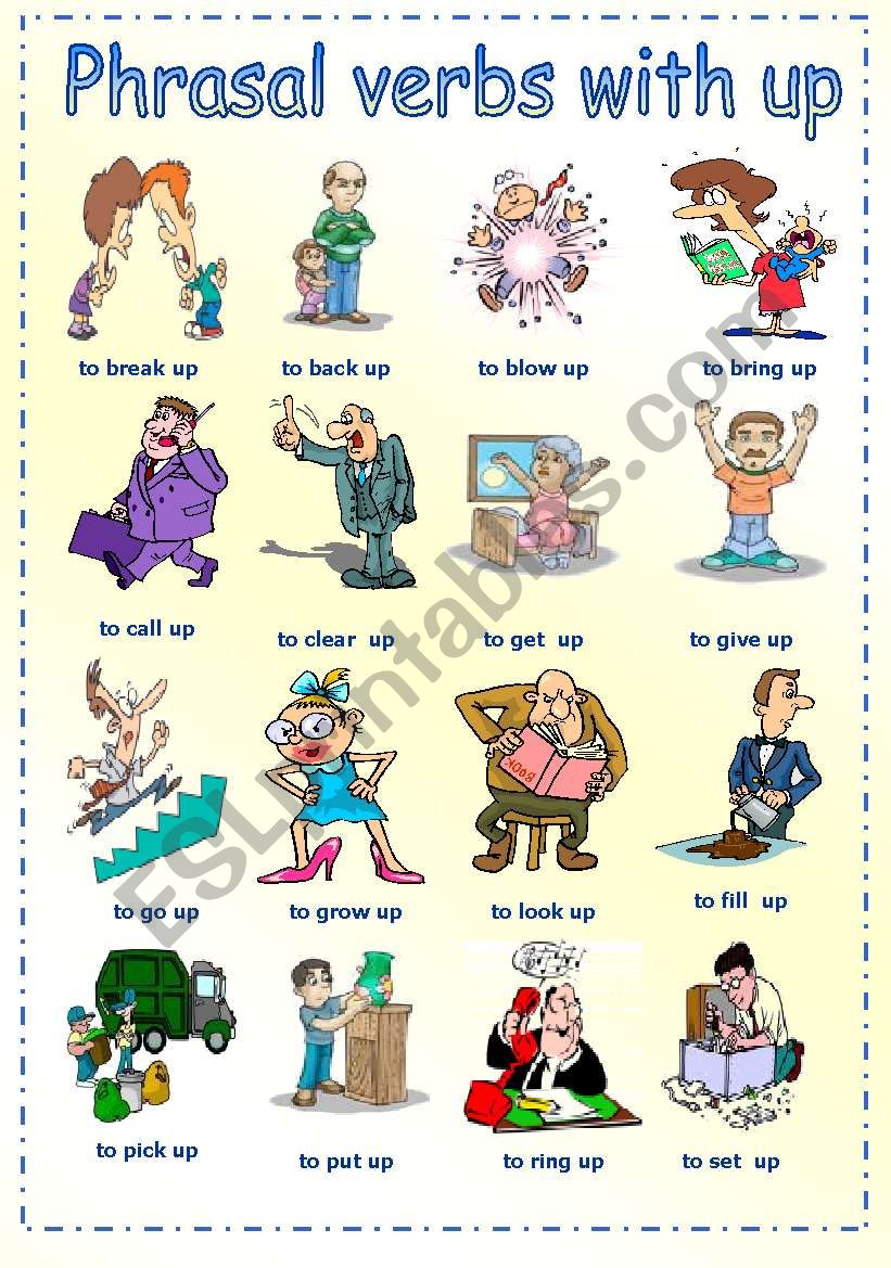 Phrasal verbs with up  worksheet