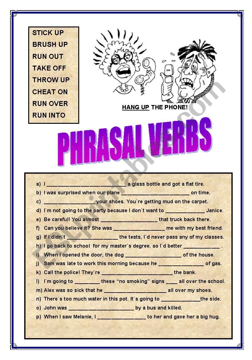 Phrasal Verbs worksheet