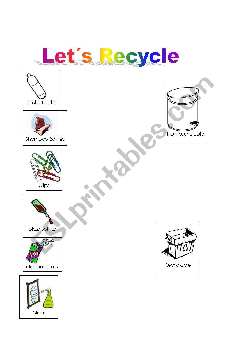 Lets recycle? 2 worksheet
