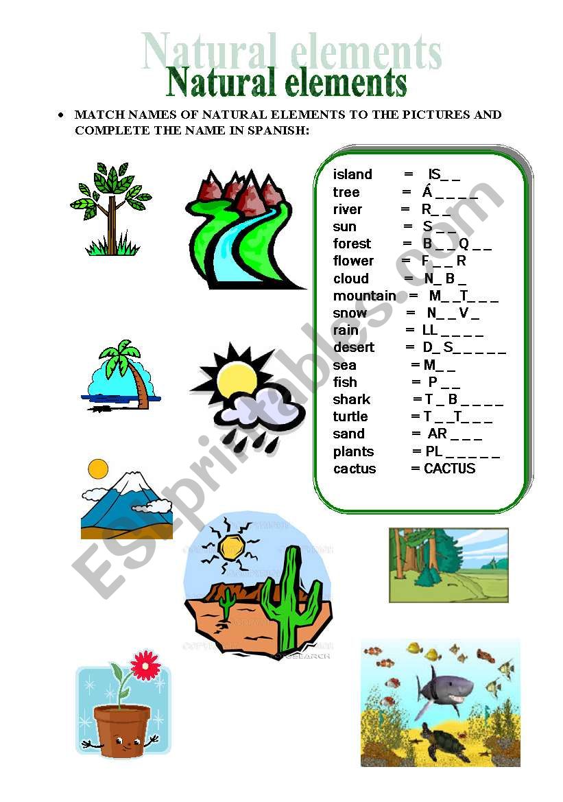 NATURAL ELEMENTS MATCHING & TRANSLATION