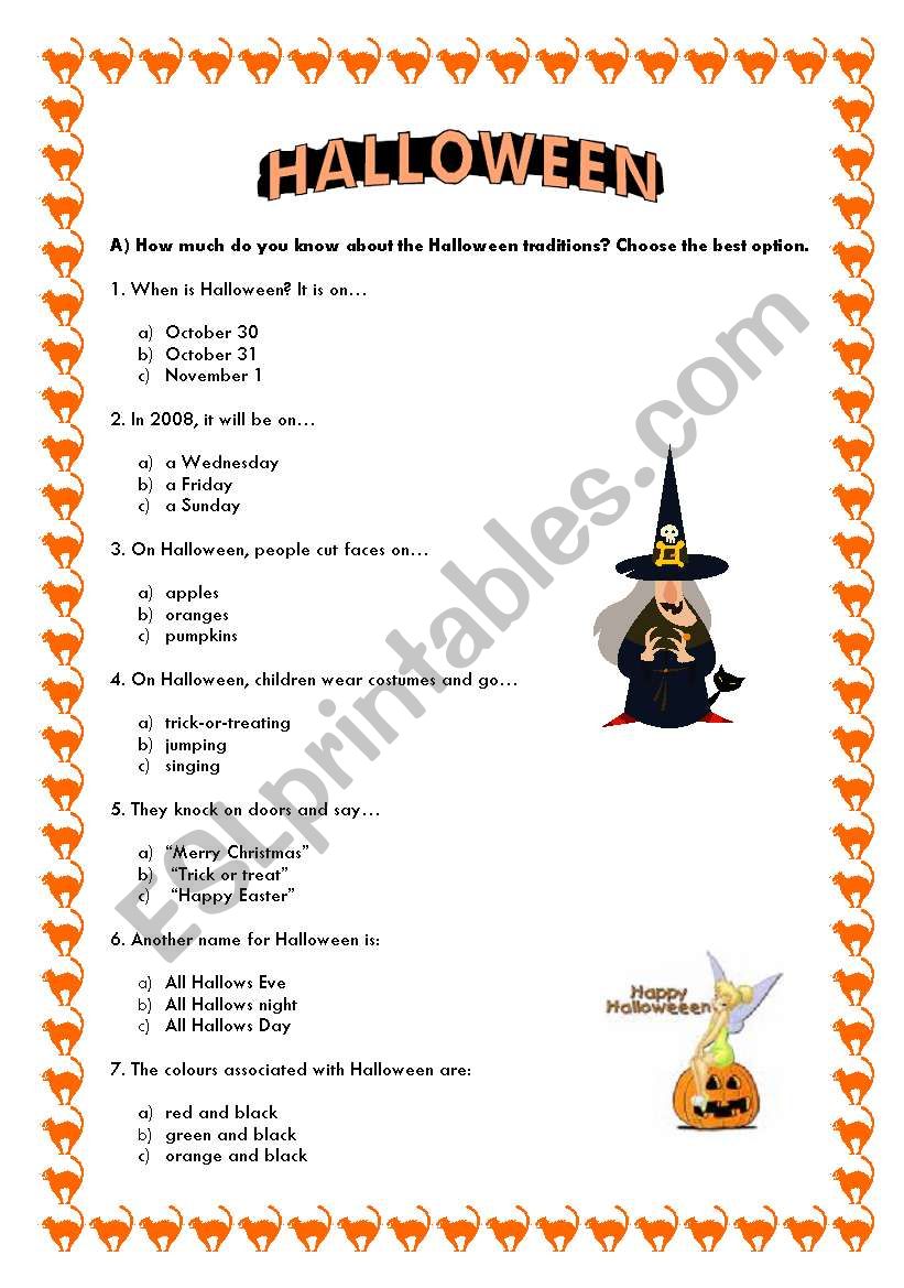 Halloween Quiz worksheet