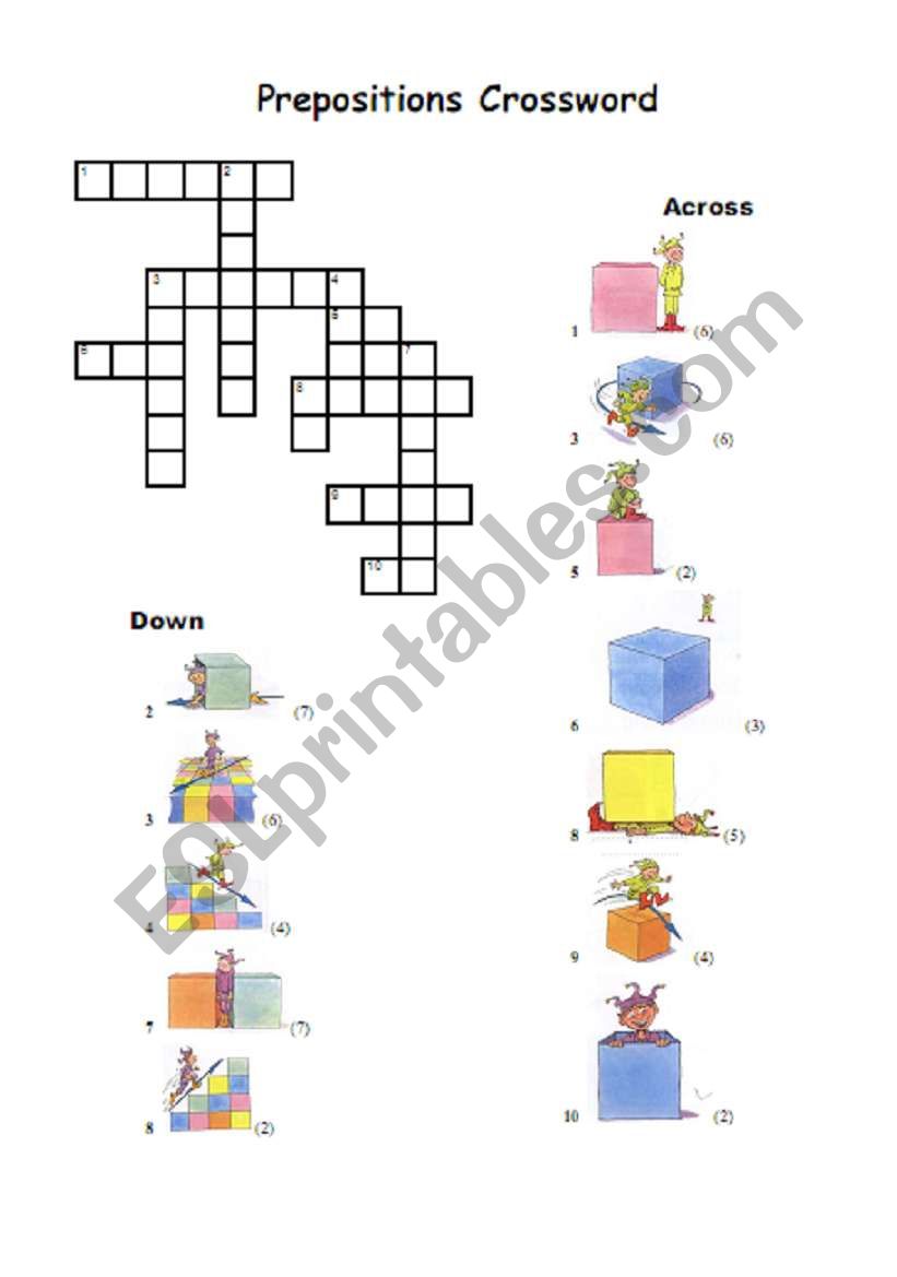 Prepositions  worksheet