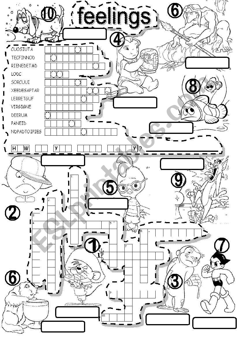 FEELINGS #2 PUZZLE and CRISS CROSS PUZZLE