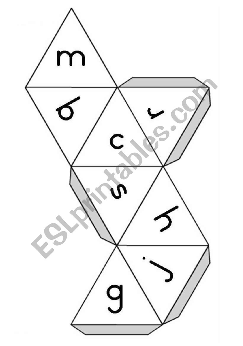8 sided dice with sounds esl worksheet by joeyb1