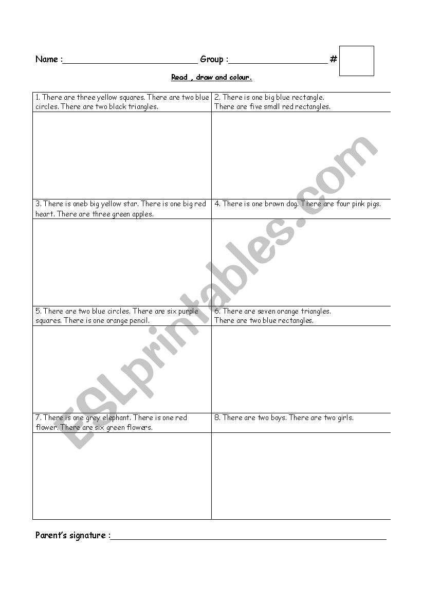Read-Draw-Colour.2 worksheet